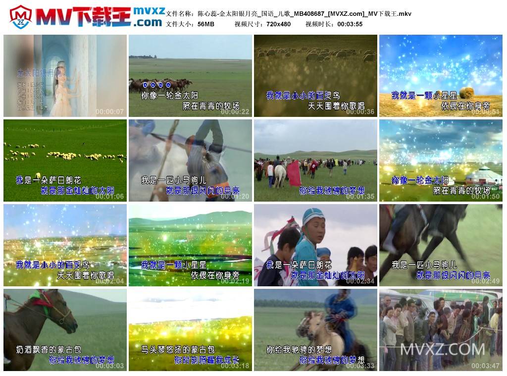 陈心蕊-金太阳银月亮_国语_儿歌_MB408687